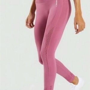 GYM SHARK | Size M | Blush Pink high waisted full length leggings